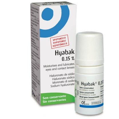 Hyabak Protector Οφθαλμικές Σταγόνες με Υαλουρονικό Νάτριο 0.15% - 10ml