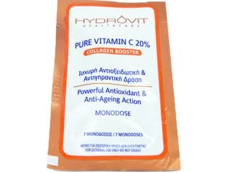Hydrovit Pure Vitamin C 20% Collagen Booster Ενυδατικός Αντιοξειδωτικός Ορός Αντιγηραντικής Φροντίδας 7 Ημερών 7 Monodoses