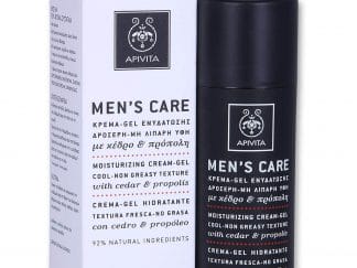 Apivita Mens Care Κρέμα - Gel Ενυδάτωσης Με Δροσερή Μη Λιπαρή Υφή Με Κέδρο & Πρόπολη 50ml