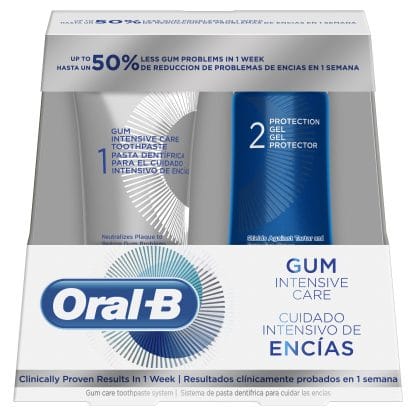 Oral-B Gum Intensive Care Σύστημα Στοματικής Υγιεινής για Υγιή Ούλα, 1 Οδοντόκρεμα x 52ml & 1 Gel Προστασίας x 63ml