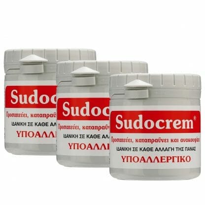 Sudocrem Πακέτο Προσφοράς Ήπια Αντισηπτική & Καταπραϋντική Κρέμα Ιδανική για Αλλαγή Πάνας 3x125ml
