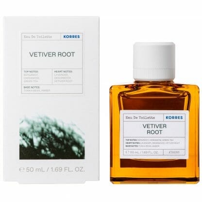 Korres Vetiver Root Eau de Toilette Ανδρικό Άρωμα με Νότες Bergamot, Cardamom και Green Tea 50ml