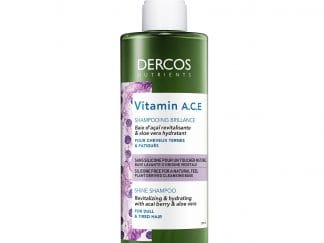 Vichy Dercos Nutrients Vitamin A.C.E Shampooing Brillance Ενυδατικό Σαμπουάν Λάμψης & Τόνωσης για Θαμπά & Άτονα Μαλλιά 250ml