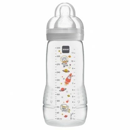 Mam Easy Active Baby Bottle Fairy Tale Κωδ 361S Μπιμπερό Πολυπροπυλενίου με Θηλή Σιλικόνης 4m+, 330ml - Γκρι