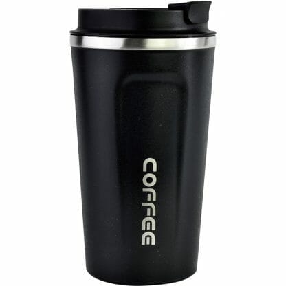 Insulated Vacuum Coffee Cup Ποτήρι Θερμός Από Ανοξείδωτο Ατσάλι 500ml - μαύρο