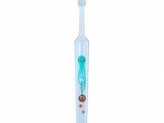 TePe Mini Extra Soft Παιδική Οδοντόβουρτσα για τα Πρώτα Δοντάκια από 0 Έως 3 Ετών 1 Τεμάχιο - Γαλάζιο 2