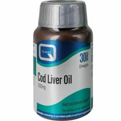 Quest Cod Liver Oil 1000mg With Vitamins A, D & E 30caps