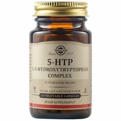 Solgar 5-HTP (5-Υδροξυ-Τρυπτοφανη) 100mg Συμπλήρωμα Διατροφής Απαραίτητο για την Καλή Υγεία του Εγκεφάλου veg.caps - 30 caps