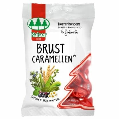 Kaiser Brust Caramellen Καραμέλες με 15 Βότανα & Έλαια, Χωρίς Ζάχαρη 60gr