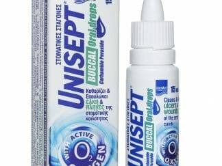 Intermed Unisept Buccal (Oromucosal) Drops Σταγόνες Στόματος για Καθαρισμό, Επούλωση & Ανακούφιση Ελκών & Πληγών 15 ml