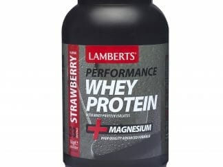 Lamberts Performance Whey Protein Πρωτεΐνη Ορού Γάλακτος σε Σκόνη, με Υπέροχη Γεύση & Προσθήκη Μαγνησίου 1000g - Strawberry