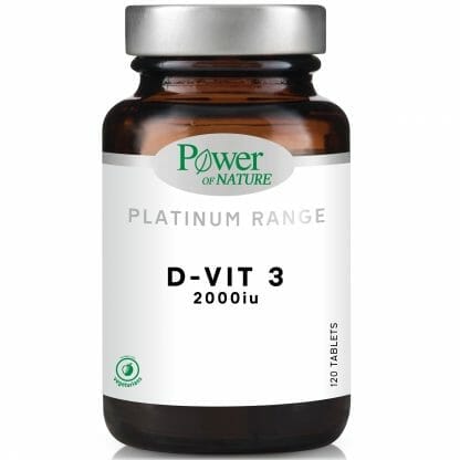 Power Health Platinum Range Vitamin D3 2000iu Συμπλήρωμα Διατροφής για την Καλή Υγεία των Οστών, Δοντιών και Μυών 120 tabs