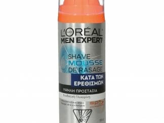 L'oreal Paris Men Expert Shave Mousse de Rassage Ανδρικός Απαλός Αφρός Ξυρίσματος με Ενυδατική Γλυκερίνη για Υψηλή Προστασία Κατά των Ερεθισμών 194g