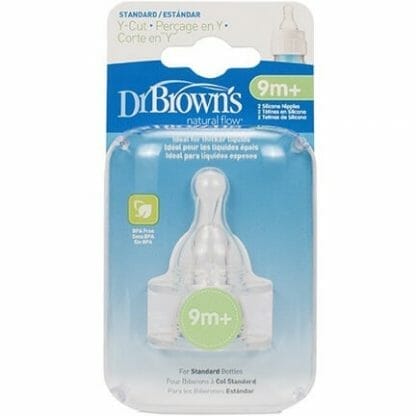 Dr. Brown's Natural Flow Κοπή Σχήματος Y Θηλές Σιλικόνης Για Στενό Μπουκάλι 9m+,312-GB