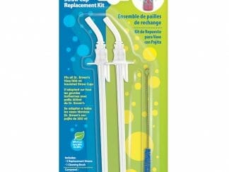 Dr. Brown's Straw Cup Replacement Kit Ανταλλακτικά Καλαμάκια για Κύπελλα Dr Brown 300ml, 2 Τεμάχια