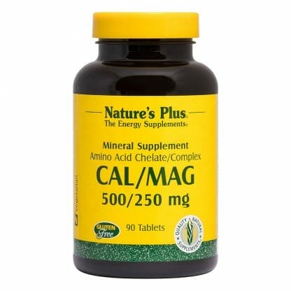Nature's Plus Calcium 500mg & Magnesium 250mg, Συμπλήρωμα Διατροφής για την Καλή Υγεία των Οστών & των Δοντιών 90tas