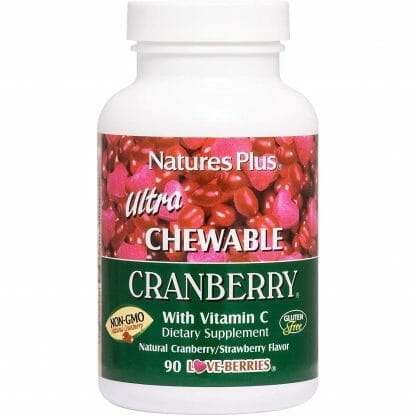 Nature's Plus Ultra Chewable Cranberry Συμπλήρωμα Διατροφής με Cranberry για Υποστήριξη του Ουροποιητικού 90 μασώμενα δισκία