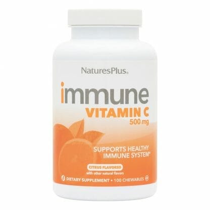 Natures Plus Immune Vitamin C 500mg Συμπλήρωμα Διατροφής με Βιταμίνη C για την Ενίσχυση του Ανοσοποιητικού 100chews
