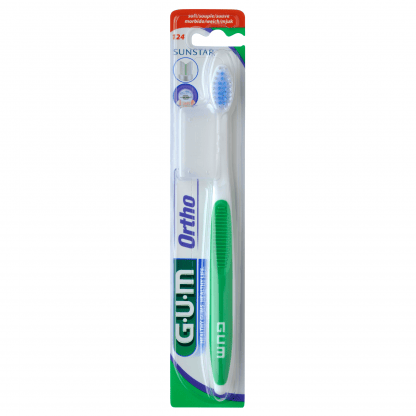 Gum Ortho Soft Οδοντόβουρτσα με Θήκη Προστασίας (124) - πράσινο