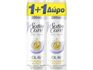 Gillette Satin Care Touch of Olay Γυναικείο Gel Ξυρίσματος 400ml (200+200ml ΔΩΡΟ)