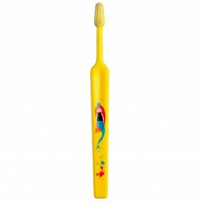 TePe Kids Soft Zoo Παιδική Οδοντόβουρτσα Μαλακή, με Διάφορες Παραστάσεις από 3 Ετών 1 Τεμάχιο - κίτρινο