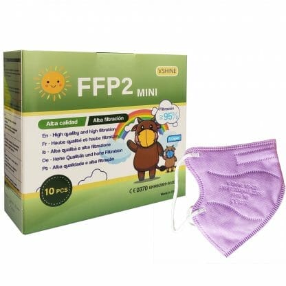 V.Shine FFP2 Mini Non Medical Masks Παιδικές Μάσκες Προστασίας Προσώπου μιας Χρήσης σε Μωβ Χρώμα 10 Τεμάχια