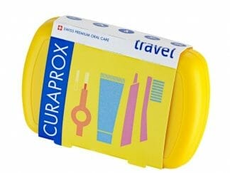 Curaprox Travel Set Yellow Σετ Ταξιδίου Στοματικής Φροντίδας σε Κίτρινο Χρώμα 1 Τεμάχιο