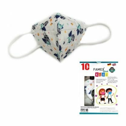 Famex Mask Kids Παιδικές Μάσκες Προστασίας μιας Χρήσης FFP2 NR Superhero Cat 10 Τεμάχια