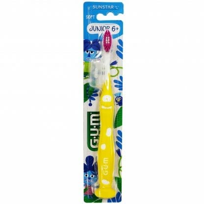Gum Junior Soft Παιδική Οδοντόβουρτσα με Βεντούζα Στερέωσης 6+ ετών (902) - κίτρινο