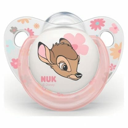 Nuk Disney Baby Silicone 6-18m Ορθοδοντική Πιπίλα Σιλικόνης 1 Τεμάχιο - Ροζ - Διάφανο
