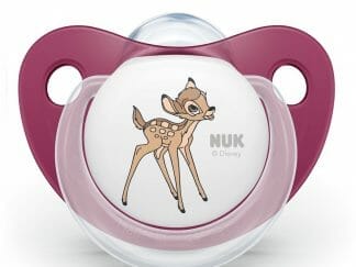 Nuk Disney Baby Silicone 6-18m Ορθοδοντική Πιπίλα Σιλικόνης 1 Τεμάχιο - Φούξια - Διάφανο