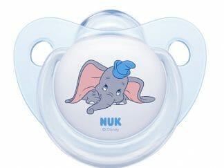 Nuk Disney Baby Silicone 0-6m Ορθοδοντική Πιπίλα Σιλικόνης 1 Τεμάχιο - Μπλε - Διάφανο