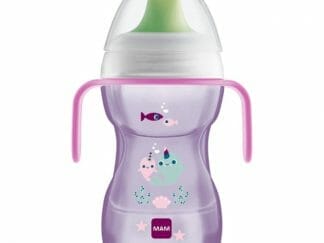 Mam Fan to Drink Cup Κωδ 461 Εκπαιδευτικό Ποτηράκι με Χερουλάκια Ιδανικό για Μετάβαση στο Κανονικό Ποτήρι από 8+ Μηνών 270ml - Μωβ