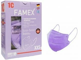 Famex Mask Kids Lilac Παιδικές Μάσκες Προστασίας μιας Χρήσης FFP2 NR Μωβ 10 Τεμάχια