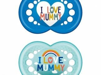 Mam I Love Mummy & Daddy Ορθοδοντική Πιπίλα Σιλικόνης Κωδ 170S από 6 Έως 16 Μηνών 2 Τεμάχια - Μπλε - Γαλάζιο 3