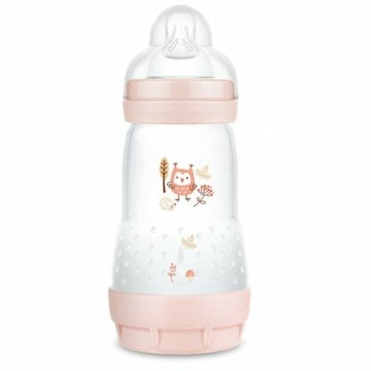 Mam Easy Start™ Anti-Colic 2+ Μηνών, Κωδ 351S Μπιμπερό Πολυπροπυλενίου με Θηλή Σιλικόνης & Σύστημα Κατά των Κολικών 260ml - ροζ