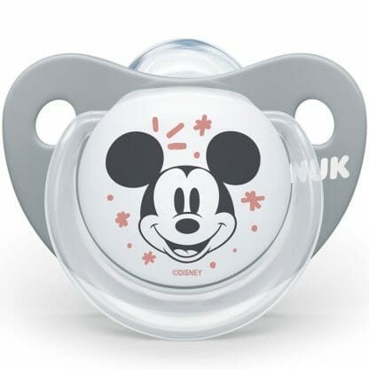 Nuk Trendline Disney Mickey Silicone Ορθοδοντική Πιπίλα Σιλικόνης 6-18 Μηνών 1 Τεμάχιο - Γκρι