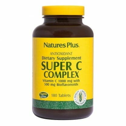 Nature's Plus Super C Complex Συμπλήρωμα Διατροφής με Βιταμίνη C 1000 mg για Ενίσχυση του Ανοσοποιητικού 180tabs