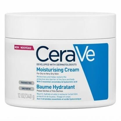 CeraVe Moisturising Cream Ενυδατική Κρέμα - Βάλσαμο Προσώπου & Σώματος για Ξηρή - Πολύ Ξηρή Επιδερμίδα - 340gr