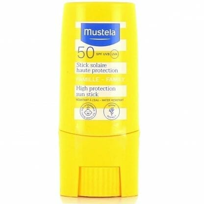 Mustela Family High Protection Sun Stick Spf50 Αντηλιακό Στικ Πολύ Υψηλής Προστασίας για τις Ευαίσθητες Ζώνες Προσώπου, Σώματος 9ml