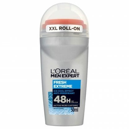 L'Oreal Paris Men Expert Fresh Extreme Roll-On Ανδρικό Αποσμητικό με 48ωρη Ολική Προστασία για Στεγνή Επιδερμίδα 50ml