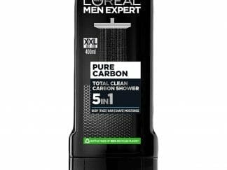 L'Oreal Paris Men Expert Pure Carbon 5 in 1 Total Clean Shower Ανδρικό Ενυδατικό Shampoo & Αφρόλουτρο Σώματος με Ενισχυμένο Καθαρό Άνθρακα 400ml