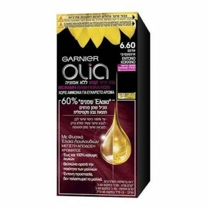 Garnier Olia Μόνιμη Βαφή Μαλλιών Χωρίς Αμμωνία με Φυσικά Έλαια Λουλουδιών Mini Kit 50gr - No 6.60 Έντονο Κόκκινο