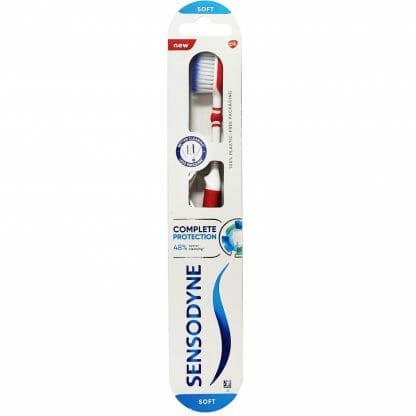 Sensodyne Toothbrush Complete Protection Soft Οδοντόβουρτσα για Άτομα με Ευαίσθητα Δόντια για Καλύτερο Καθαρισμό 1 Τεμάχιο - κόκκινο