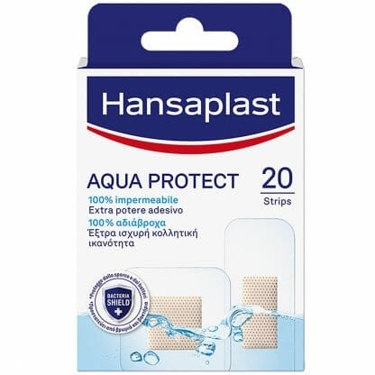 Hansaplast Aqua Protect Sterile Strips Αδιάβροχα Επιθέματα για την Κάλυψη & Προστασία Μικρών Πληγών 20 Τεμάχια