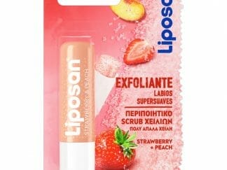 Liposan Lip Scrub Strawberry & Peach Περιποίηση Φυσικής Απολέπισης Χειλιών με Άρωμα Φράουλα & Ροδάκινο για Βελούδινη & Απαλή Αίσθηση 4.8g