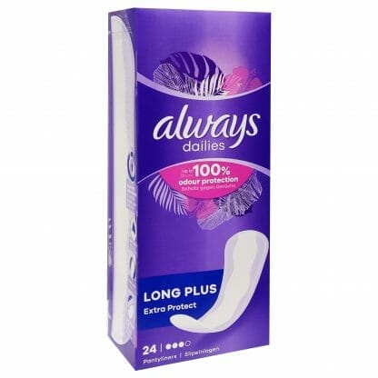 Always Dailies Extra Protect Long Plus Σερβιετάκια 24 τεμάχια