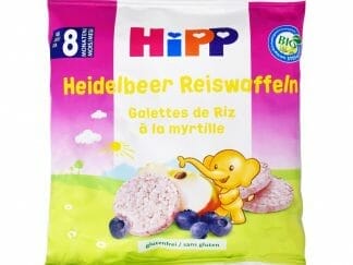 Hipp Παιδικά Βιολογικά Ρυζογκοφρετάκια Βατόμουρου Από τον 8ο Μήνα 30gr