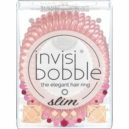 Invisibobble Slim British Royal Ροζ Χρυσό Λαστιχάκι Μαλλιών 3 Τεμάχια