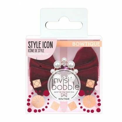Invisibobble Bowtique British Royal Take a Bow Red Velvet & Pearls 1 Τεμάχιο